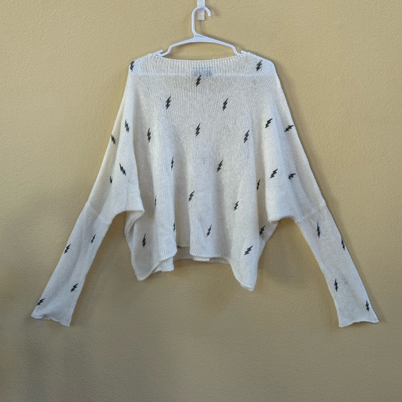 Wooden Ships Oversized Lightning Bolt Sweater Mohair/Wool Blend Small/Medium EUC - Picture 5 of 10